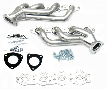 JBA 03-06 GM Truck 6.0L LS w/o EGR 1-5/8in Primary Silver Ctd Cat4Ward Header 1850S-3JS 1850S-3JS Photo - Primary