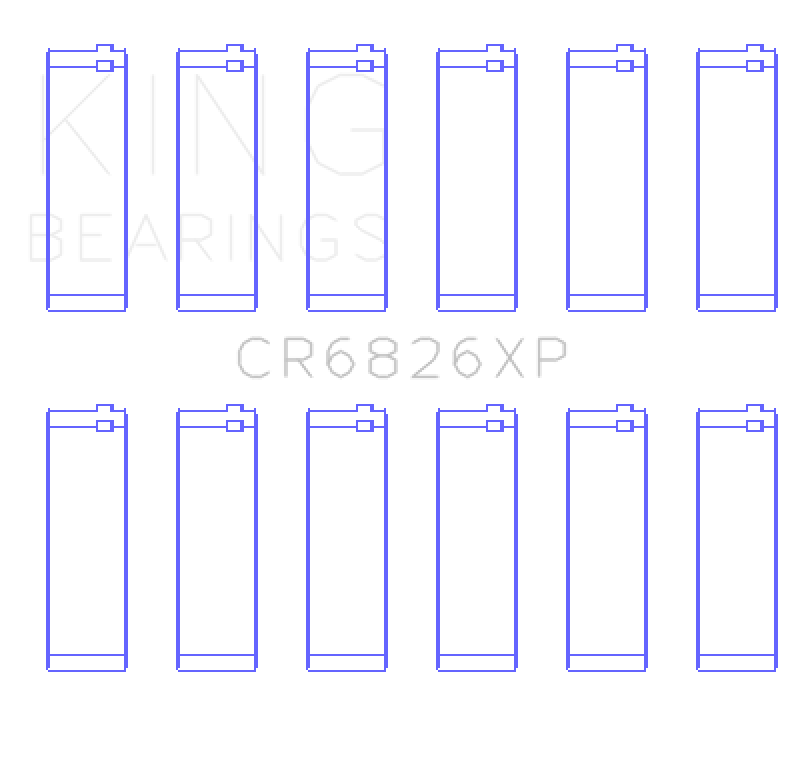 King Engine Bearings Gm/HolDEn 3.6 Lf4/Lfx/Lgx (Size STDX) Connecting Rod Bearing Set CR6826XPSTDX CR6826XPSTDX Photo - Primary