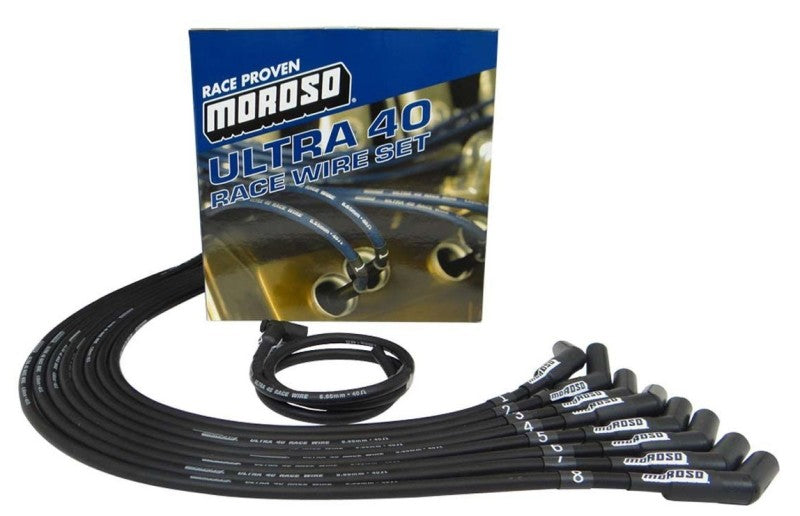 Moroso Ultra 40 Race Wire; Unsleeved, BBC; Under Header Cover Hei Style Cap; 73729 User 1