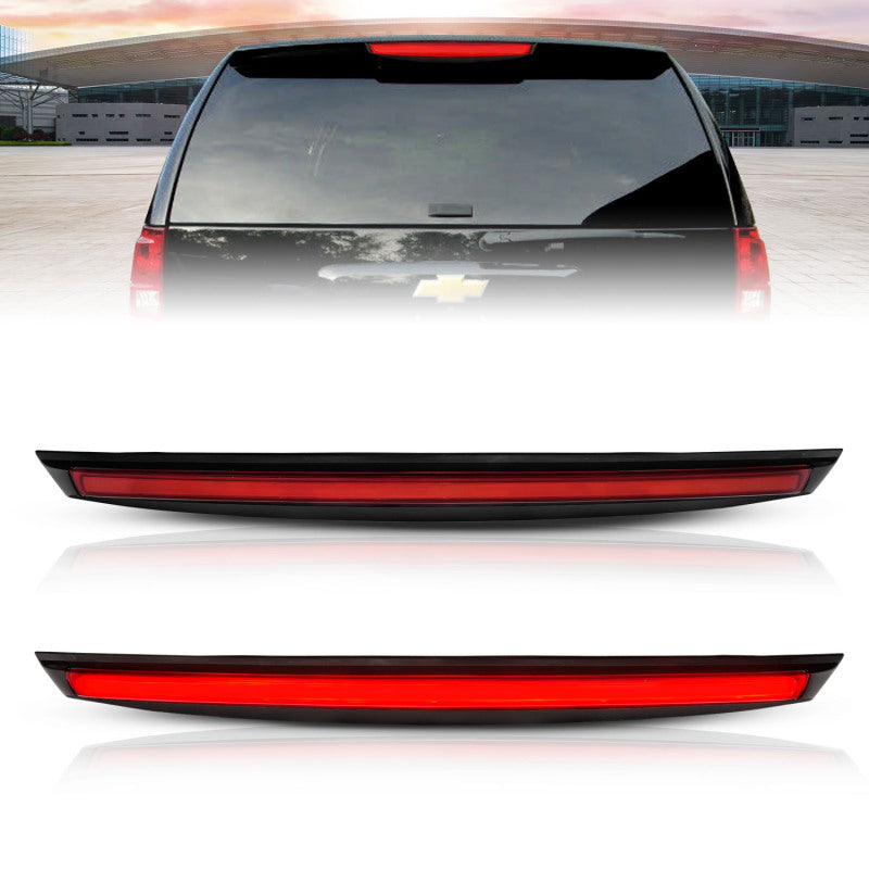 ANZO 2007-2014 Chevrolet Suburban 1500 LED 3rd Brake Light Black Housing Red Lens w/ Spoiler 1pc 531110 531110 Photo - Primary