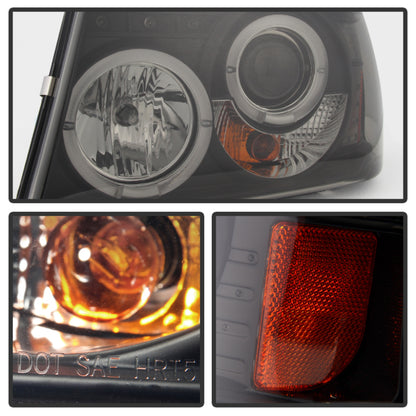 Spyder Ford Ranger 01-11 1PC Projector Headlights LED Halo LED Blk Smke PRO-YD-FR01-1PC-HL-BSM 5078476 5078476 User 1