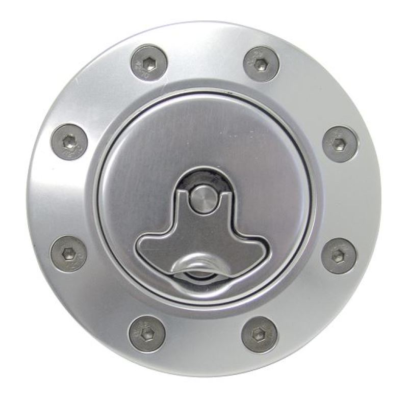 Ridetech 66-67 Chevy Nova Locking Gas Cap (Clear Anodized) 81000039 81000039 Photo - Primary