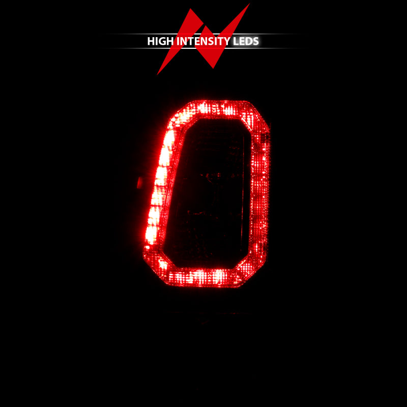 ANZO 1999-2002 Chevy Silverado 1500 LED Taillights Plank Style Black w/Smoke Lens 311325 311325 Photo - Unmounted