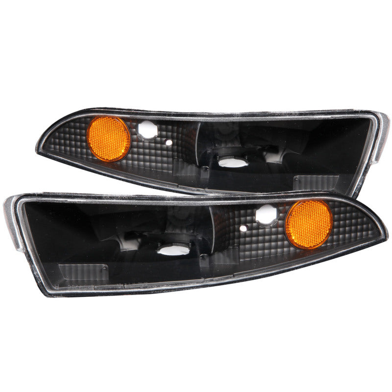 Anzo 1993-2002 Chevrolet Camaro Euro Parking Lights Black w/ Amber Reflecto 511045 Photo - Primary