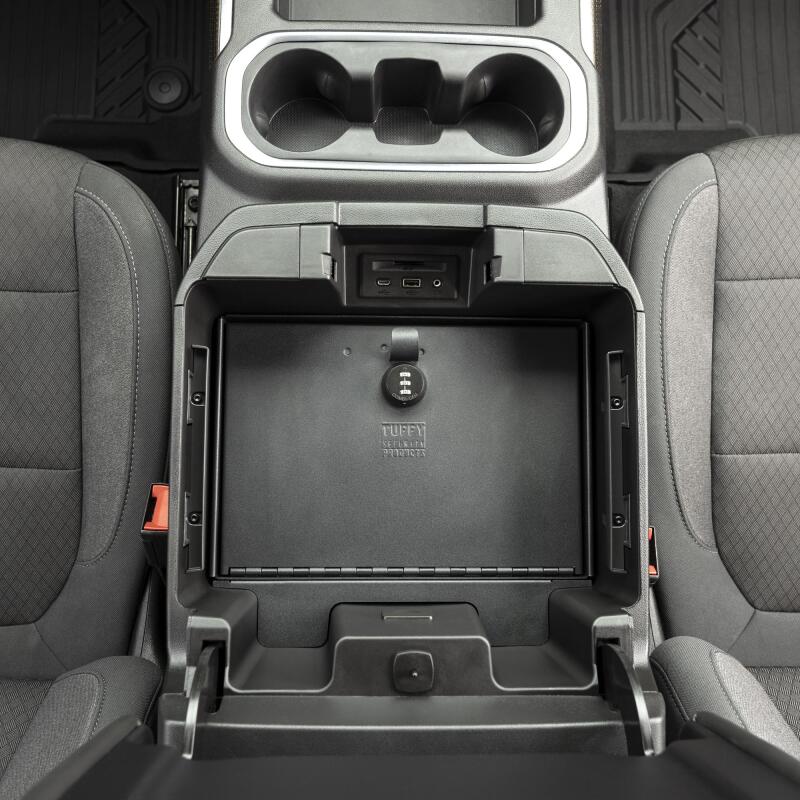 Tuffy Products Tuffy Console Safe W/ Combo Lock For Chevrolet Silverado And Gmc Sierra W/ Flow Thru Console 356-01-A 356-01-A Photo - Close Up