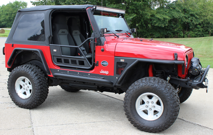 Fishbone Offroad 97-06 Jeep Wrangler TJ Front Tube Doors - Black Textured Powdercoat Steel FB24077 FB24077 Photo - lifestyle view