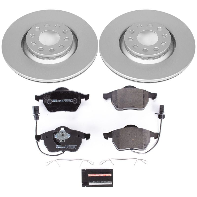 PowerStop Power Stop 02-05 Audi A4 Front Euro-Stop Brake Kit ESK636 ESK636 Photo - Primary