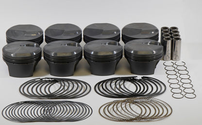 Mahle MS Piston Set BBC 468ci 4.310in Bore 4.00in Stroke 6.135in Rod .990 Pin 28cc 10.6 CR Set of 8 928973710 928973710 Photo - Primary