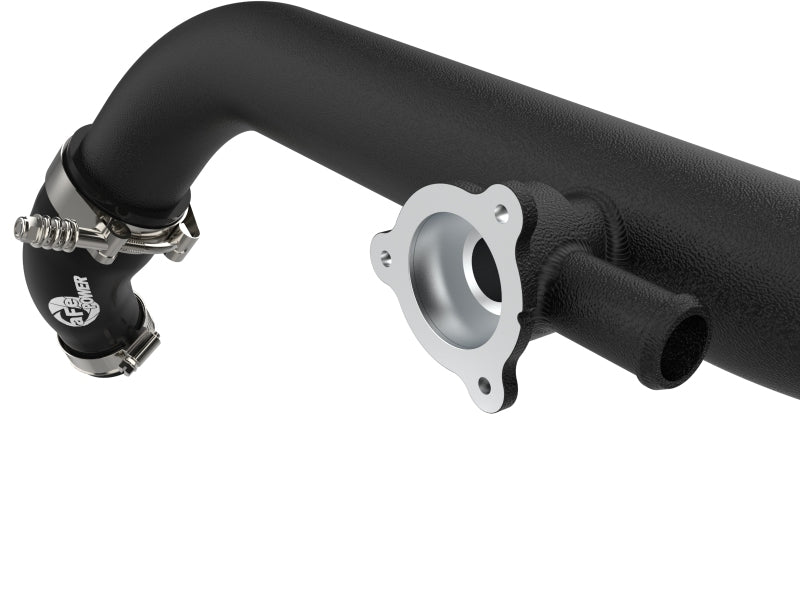 aFe 21-22 Ford Bronco V6-2.7Ltt BladeRunner Alum Hot Charge Pipe - Black 46-20588-B 46-20588-B Photo - Close Up