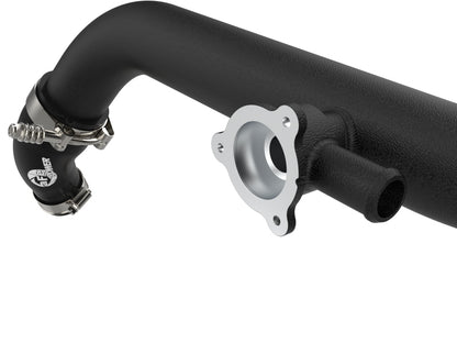 aFe 21-22 Ford Bronco V6-2.7Ltt BladeRunner Alum Hot Charge Pipe - Black 46-20588-B 46-20588-B Photo - Close Up