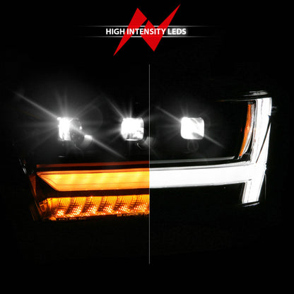 ANZO 19-24 RAM 1500 (New Body/OE Halogen) Full LED Proj Headlights DRL/SeqSig Black - Driver Side 111628A-L 111628A-L User 1