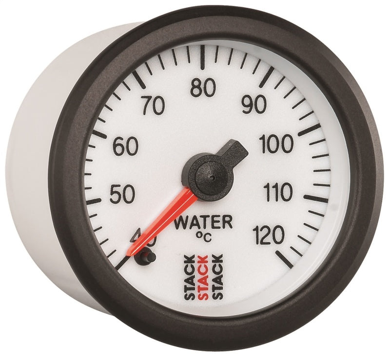 Autometer Stack 52mm 40-120 Deg C 1/8in NPTF Male Pro Stepper Motor Water Temp Gauge - White ST3357 ST3357 User 5