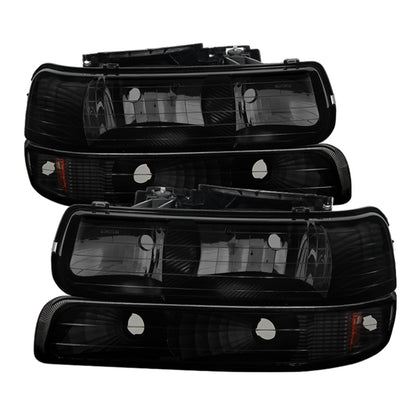 SPYDER Xtune Chevy TahOE 00-06 Amber Crystal Headlights w/ Bumper Lights Black Smoke HD-JH-CSIL99-SET-BSM 9030246 9030246 Photo - Primary