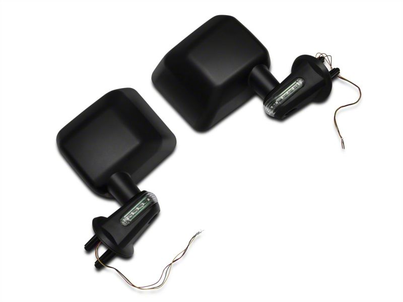 Raxiom 07-18 Jeep Wrangler JK Side Mirrors w/ LED Signal Indicators- Blk J106890 J106890 Photo - Close Up