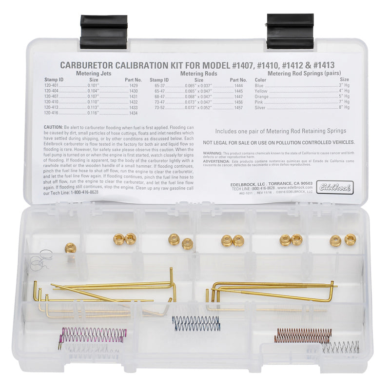 Edelbrock Jet / Rod Kit For 1407/1410/1412/1413 1480 Photo - out of package