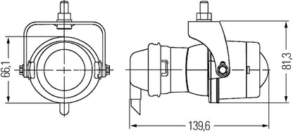 Hella FOG LAMP H12090041 Technical Drawing