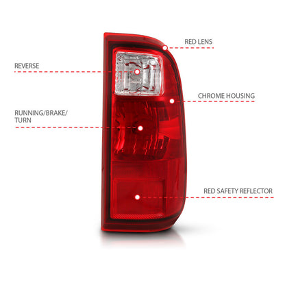 ANZO 2008-2016 Ford F-250 Taillight Red/Clear Lens (OE Replacement) 311305 311305 Photo - Unmounted