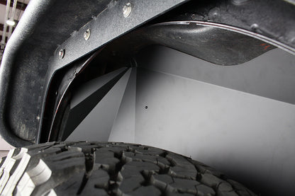 Fishbone Offroad 07-18 Jeep Wrangler JK Aluminum Rear Inner Fenders - Black Powercoat FB33007R FB33007R Photo - lifestyle view
