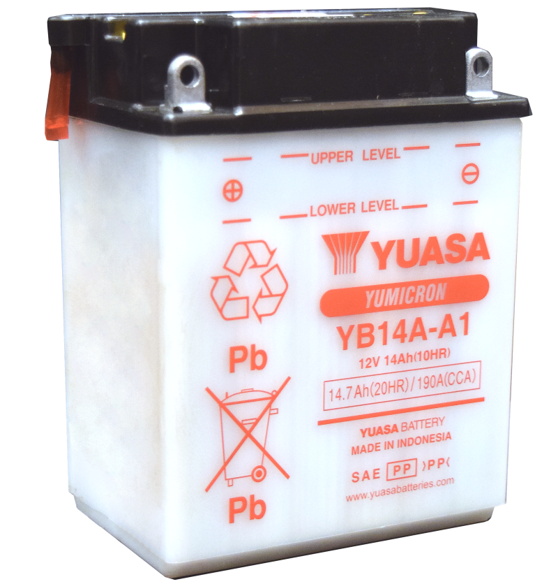 Yuasa Battery Yuasa YB14A-A1 Yumicron CX 12 Volt Battery YUAM224A1IND