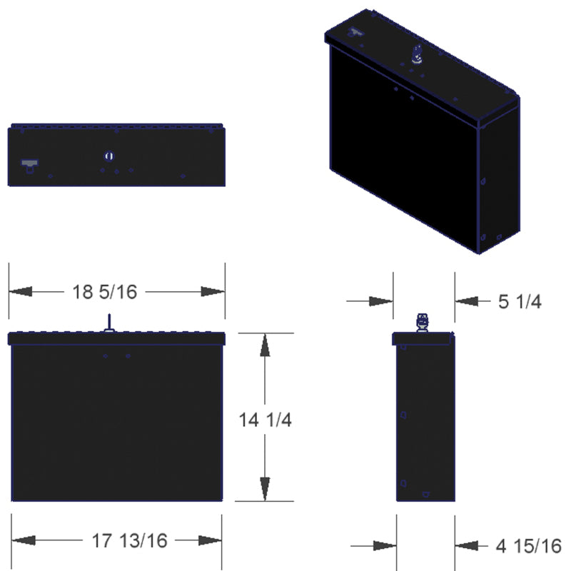 Tuffy Products Tuffy Laptop Computer Lockbox W/ Keyed Lock 182-01 182-01 Photo - Close Up