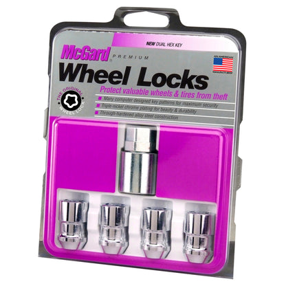 McGard Wheel Lock Nut Set - 4pk. (Cone Seat) 1/2-20 / 3/4 & 13/16 Dual Hex / 1.46in. Length - Chrome 24130 24130 Photo - Primary