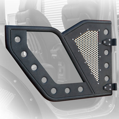 DV8 Offroad Jeep 18+ Wrangler JL / 20+ Gladiator JT Front Rock Doors w/ Perforated Aluminum Mesh RDJL-01F RDJL-01F User 1