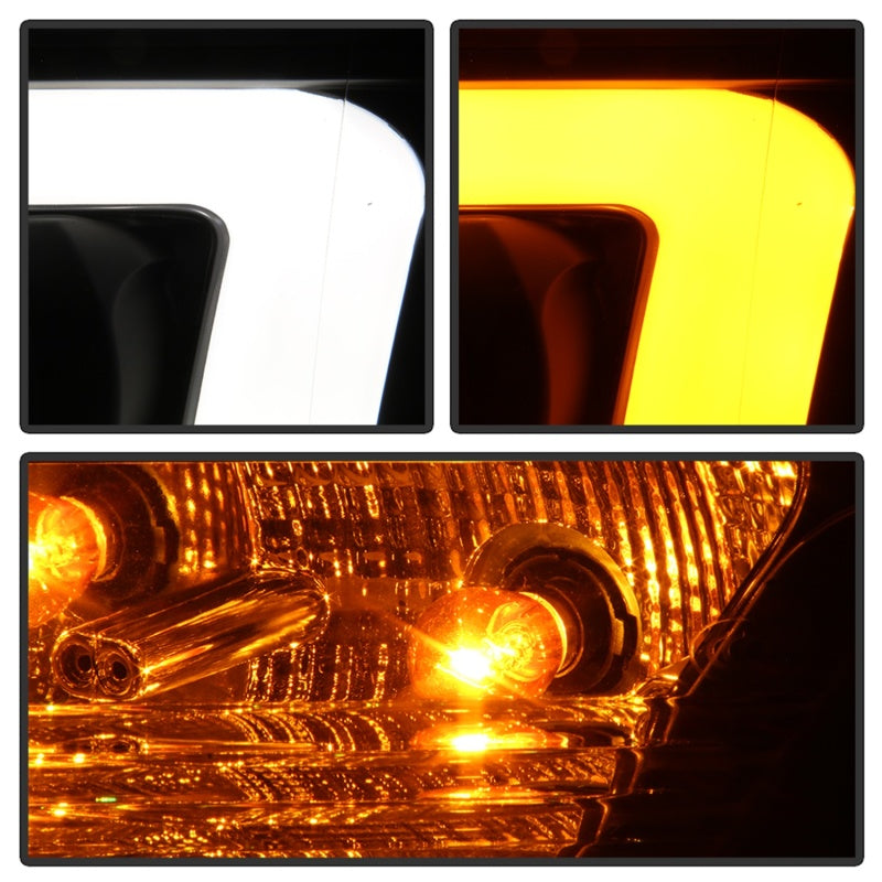 Spyder 09-14 Ford F-150 Projector Headlights - Halogen Model Light Bar - Blk PRO-YD-FF15009-SBLB-BK 5086204 5086204 Photo - Unmounted