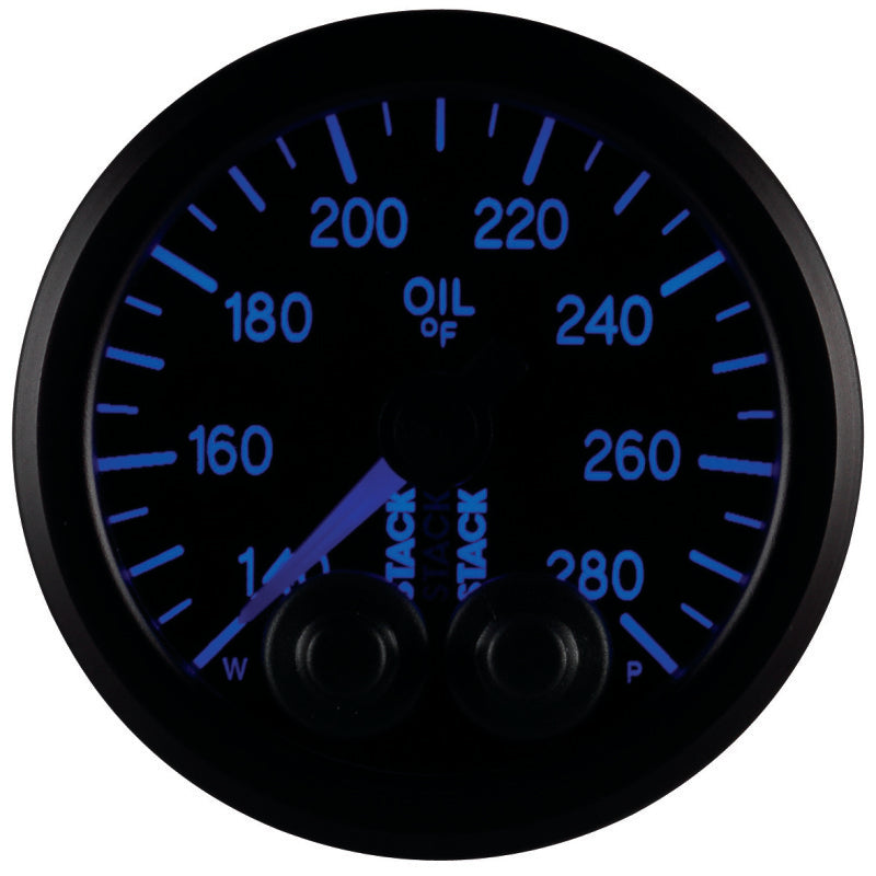 Autometer Oil Temp, Pro-control, 52mm, Blk, 140-280 °f, Stepper Motor, 1/8" Nptf ST3510 User 8