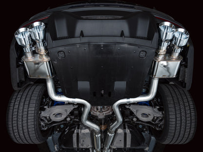 AWE Tuning AWE 2024 Ford Mustang Dark Horse S650 RWD SwitchPath Catback Exhaust w/ Quad Chrome Silver Tips 3025-42375 3025-42375 Photo - Mounted