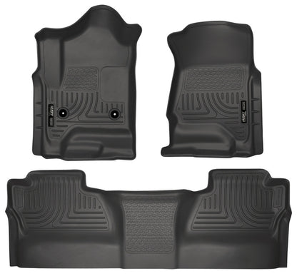 Husky Liners 14 Chevrolet Silverado/GMC Sierra WeatherBeater Black Front & 2nd Seat 98231 Photo - Primary