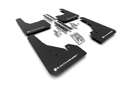 Rally Armor 18-22 Toyota Corolla Hatchback Black UR Mud Flap White Logo MF67-UR-BLK/WH MF67-UR-BLK/WH Photo - Primary