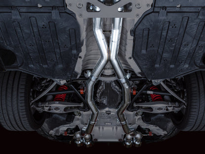 AWE Tuning AWE Track Edition Catback Exhaust for BMW G8X M3/M4 - Chrome Silver Tips 3020-43482 3020-43482 Photo - Mounted