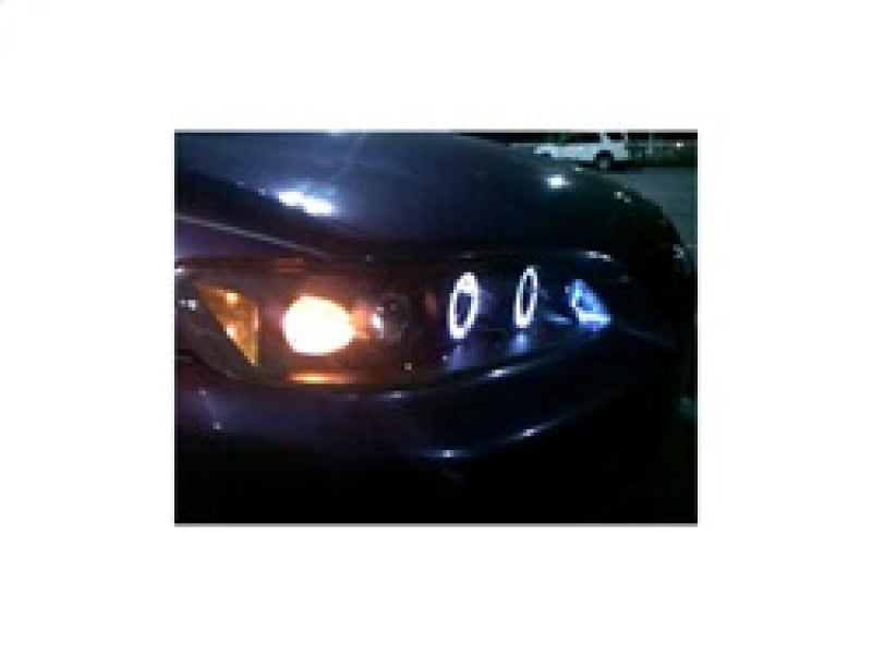 Spyder Honda Accord 98-02 1PC Projector Headlights LED Halo Amber Reflctr Blk PRO-YD-HA98-AM-BK 5010728 5010728 Photo - Mounted