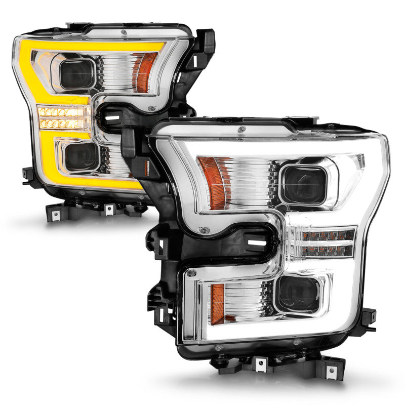 ANZO 15-17 Ford F-150 LED Projector Headlights - w/ Light Bar Switchback Chrome Housing 111548 111548 User 1