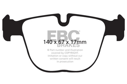 EBC 10-11 BMW X5M 4.4TT Bluestuff Rear Brake Pads DP52008NDX DP52008NDX Photo - Primary