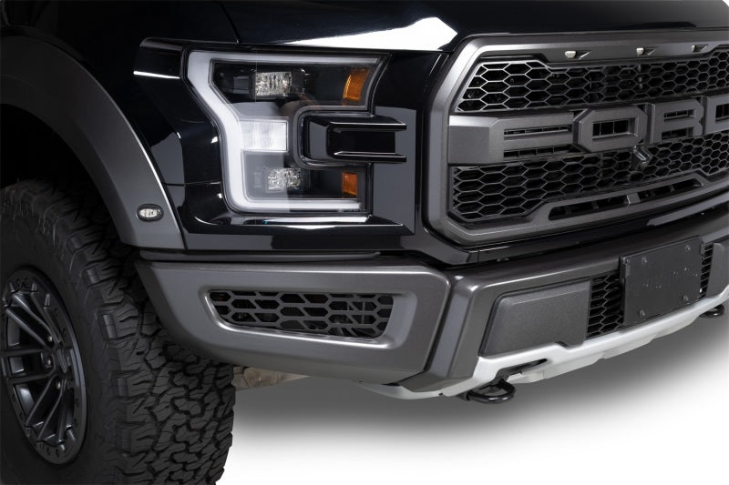 Putco 18-20 Ford F-150 Raptor - Hex Shield - Black Powder Coated Bumper Grille Inserts 83168 83168 Photo - Mounted