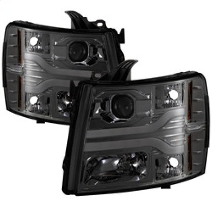 Spyder Chevy Silverado 1500 07-13 Version 3 Projector Headlights - Smoke PRO-YD-CS07V3-LBDRL-SM 5083623 5083623 Photo - Primary