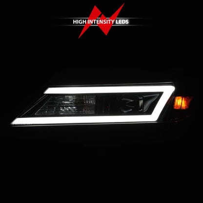 ANZO 14-20 Chevrolet Impala Square Projector LED Bar Headlights w/ Black Housing 121574 121574 Photo - Unmounted
