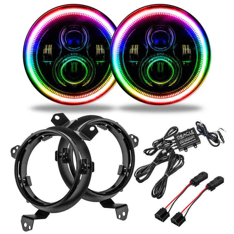 ORACLE Lighting Oracle Jeep Wrangler JL/Gladiator JT 7in. High Powered LED Headlights (Pair) - Dynamic - Dynamic 5769J-332 5769J-332 User 4