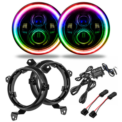 ORACLE Lighting Oracle Jeep Wrangler JL/Gladiator JT 7in. High Powered LED Headlights (Pair) - Dynamic - Dynamic 5769J-332 5769J-332 User 4