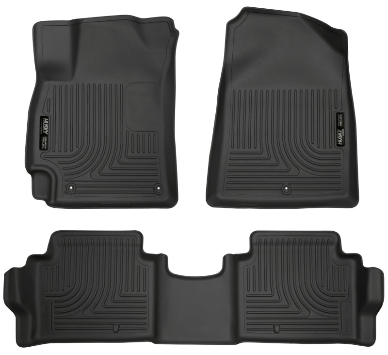 Husky Liners 2017 Hyundai Elantra Weatherbeater Black Front and Second Row Floor Li 98871 Photo - Primary