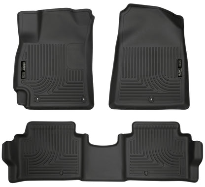 Husky Liners 2017 Hyundai Elantra Weatherbeater Black Front and Second Row Floor Li 98871 Photo - Primary
