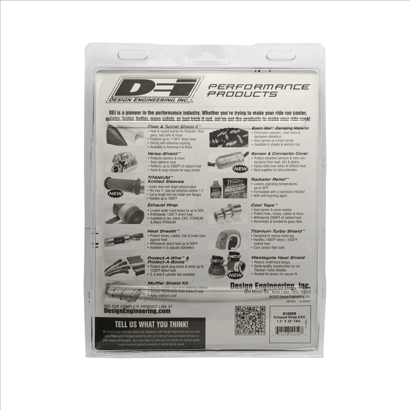DEI Exhaust Wrap 1.5in x 30ft - EXO - Tan 10059 10059 Photo - Unmounted