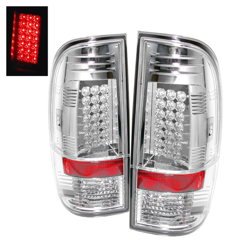 Spyder Ford Super Duty 08-15 LED Tail Lights Chrome ALT-YD-FS07-LED-C 5003904 5003904 Photo - Primary