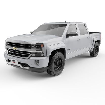 EGR 14+ Chev Silverado 5ft Bed Bolt-On Look Color Match Fender Flares - Set - Summit White 791674-GAZ 791674-GAZ Photo - Primary