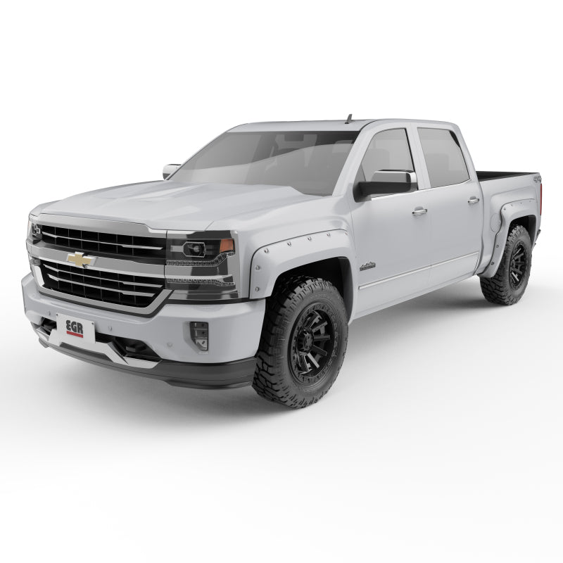 EGR 14+ Chev Silverado 5ft Bed Bolt-On Look Color Match Fender Flares - Set - Summit White 791674-GAZ 791674-GAZ Photo - Primary