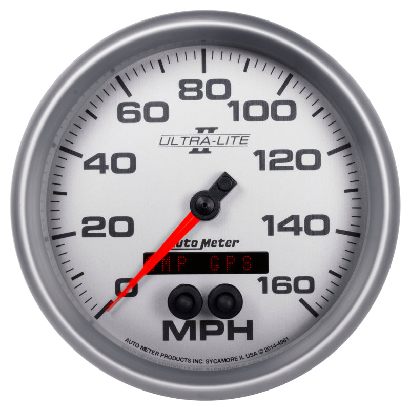 Autometer 5" Gps Speedometer, 0-160 Mph, Ultra-Lite II 4981 Photo - Primary