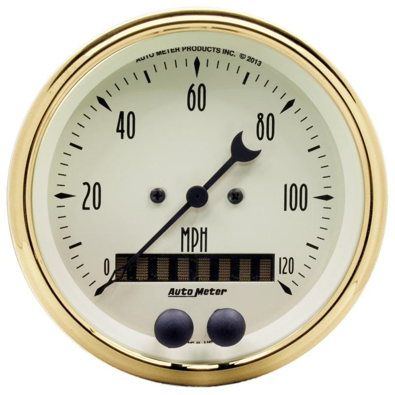 Autometer Gauge, Speedo, 3 3/8", 120Mph, Gps, Golden Oldies 1549 Photo - Primary