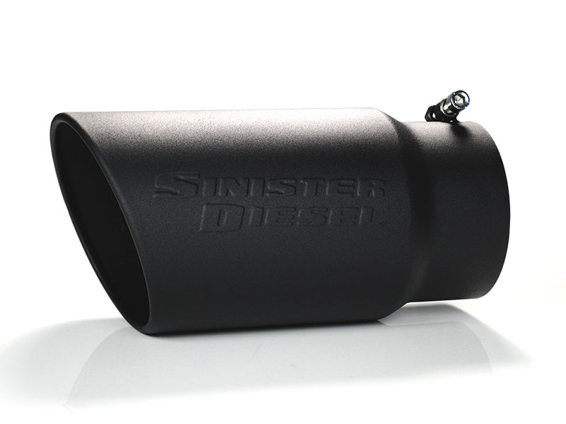 Sinister Diesel Universal Black Ceramic Coated Stainless Steel Exhaust Tip (5in to 6in) SD-5-6-BLK SD-5-6-BLK Photo - Primary