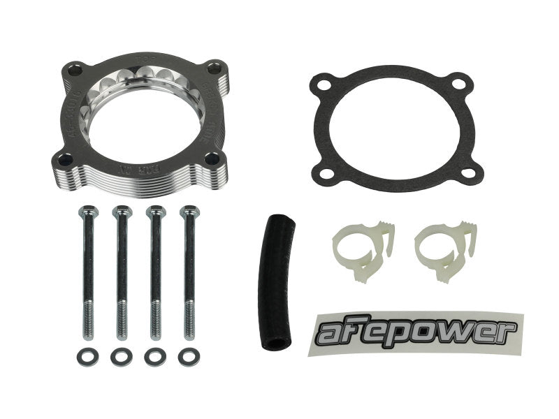 aFe 11-14 Ford Mustang/ 11-14 Ford F-150 V6 3.7L Silver Bullet Throttle Body Spacer - Silver 46-33016 46-33016 Photo - Unmounted